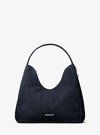 Nayla Medium Suede Hobo Shoulder Bag