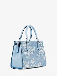 Marilyn Medium Printed Signature Logo Satchel