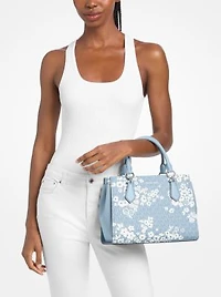 Marilyn Medium Printed Signature Logo Satchel