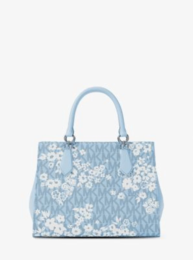 Marilyn Medium Printed Signature Logo Satchel