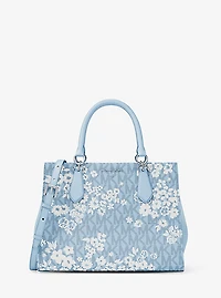 Marilyn Medium Printed Signature Logo Satchel