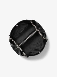 Christina Medium Pebbled Leather Messenger Bag