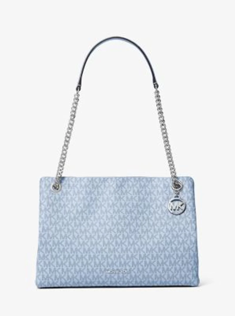 Christina Medium Signature Logo Shoulder Bag