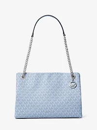 Christina Medium Signature Logo Shoulder Bag
