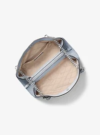 Christina Medium Signature Logo Shoulder Bag