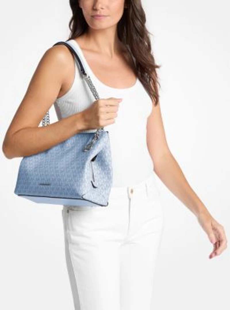 Christina Medium Signature Logo Shoulder Bag