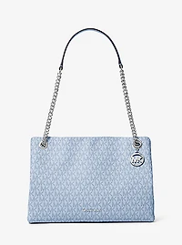 Christina Medium Signature Logo Shoulder Bag