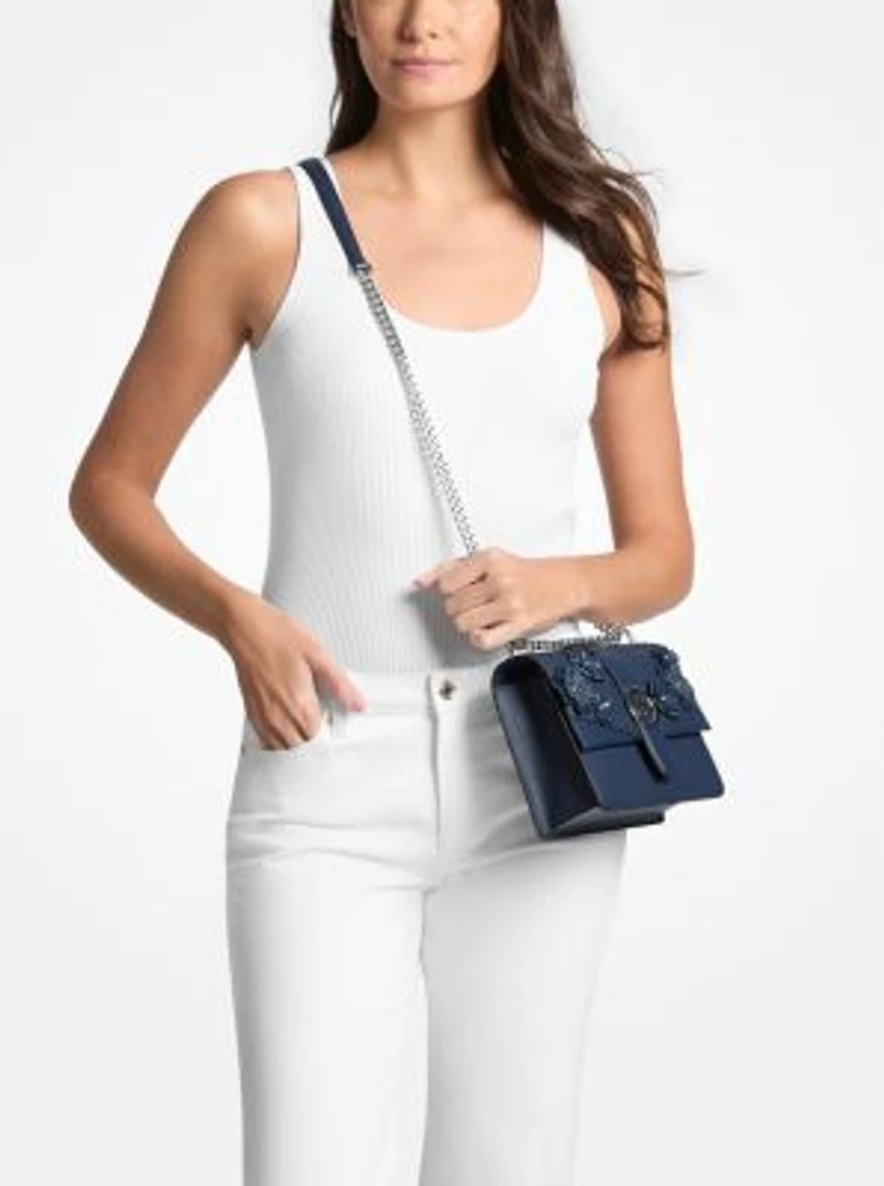 Greenwich Small Floral Embellished Crossbody Bag