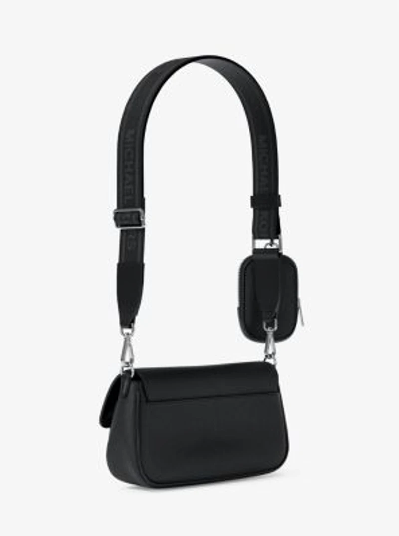 Jet Set Travel Small Pebbled Leather Crossbody Bag With Pouch