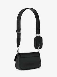 Jet Set Travel Small Pebbled Leather Crossbody Bag With Pouch