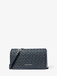 Jet Set Travel Woven Signature Logo Crossbody Bag