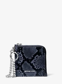 Jet Set Travel Medium Snake Embossed Chain Wallet