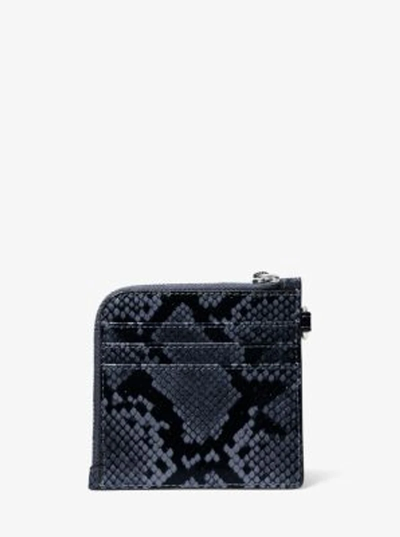 Jet Set Travel Medium Snake Embossed Chain Wallet