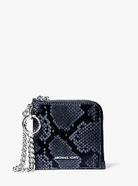 Jet Set Travel Medium Snake Embossed Chain Wallet