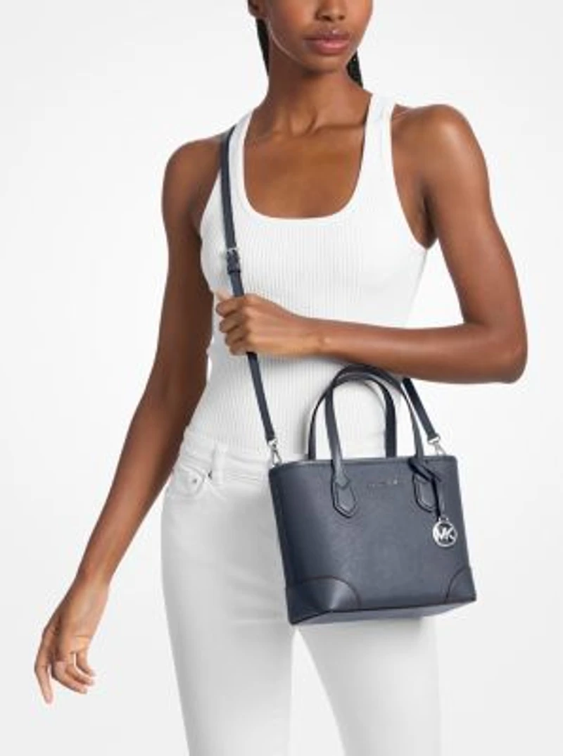 Eva Extra-Small Saffiano Leather Convertible Tote Bag