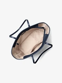 Eva Large Striped Signature Logo Tote Bag