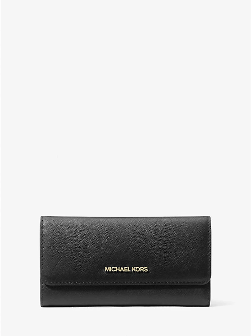 Jet Set Travel Crossgrain Leather Tri-Fold Wallet