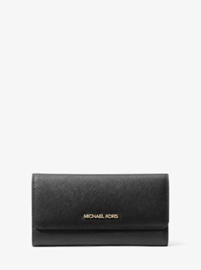 Jet Set Travel Crossgrain Leather Tri-Fold Wallet