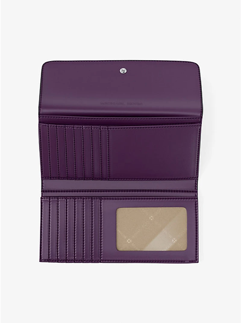 Jet Set Large Saffiano Leather Tri-Fold Wallet