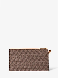 Jet Set Large Signature Logo Wristlet
