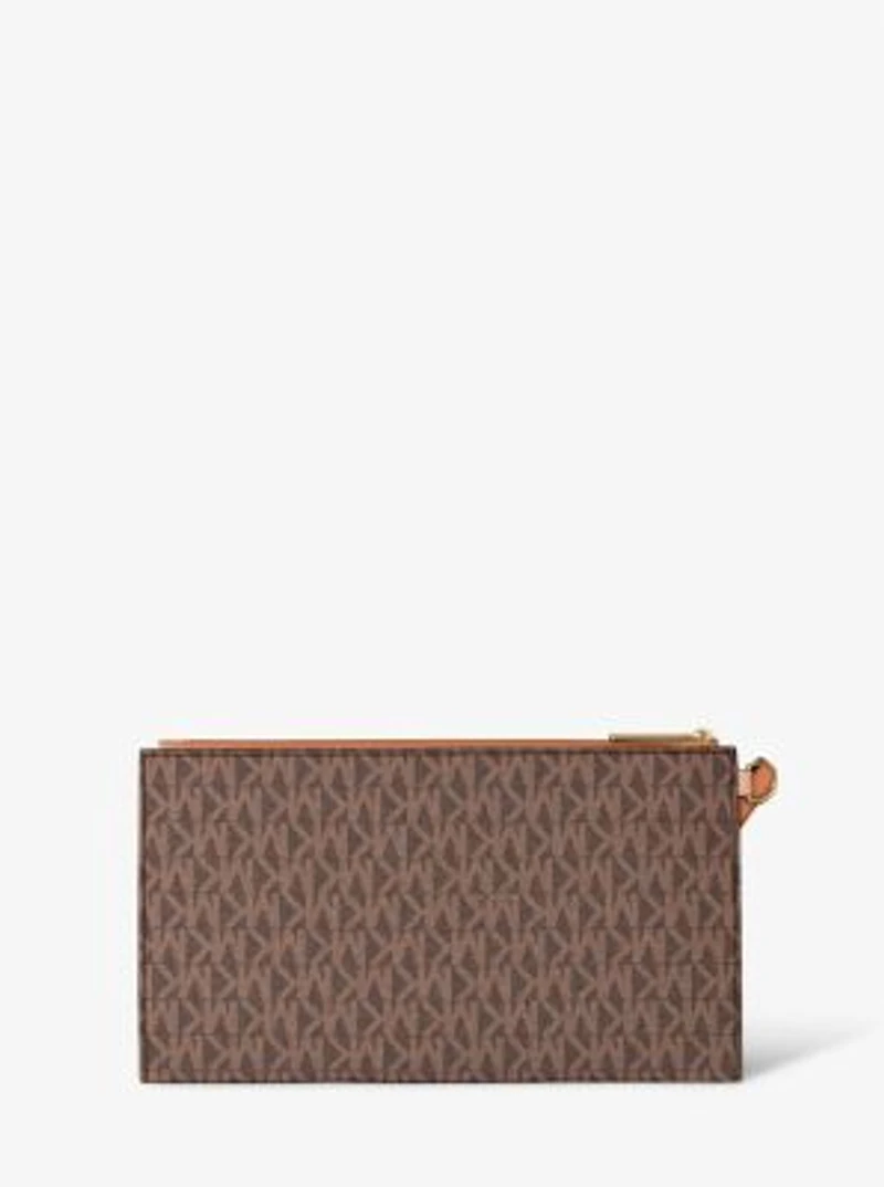 Jet Set Large Signature Logo Wristlet