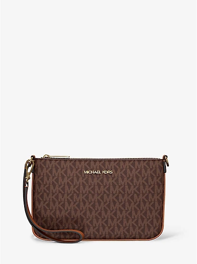 Jet Set Small Signature Logo Convertible Wristlet