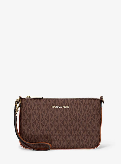 Jet Set Small Signature Logo Convertible Wristlet