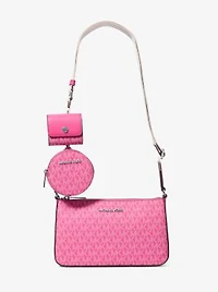 Jet Set Signature Logo Crossbody Bag with Case for Apple Airpods ProÂ®