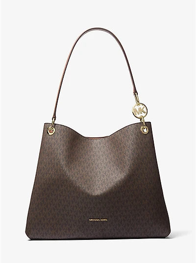 Christina Large Signature Logo Shoulder Bag