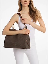 Christina Large Signature Logo Shoulder Bag