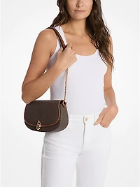 Mila Medium Signature Logo Messenger Bag