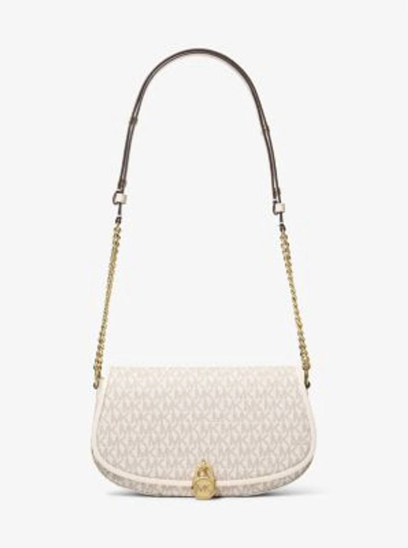 Mila Medium Signature Logo Messenger Bag