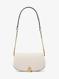 Mila Medium Signature Logo Messenger Bag