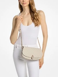 Mila Medium Signature Logo Messenger Bag