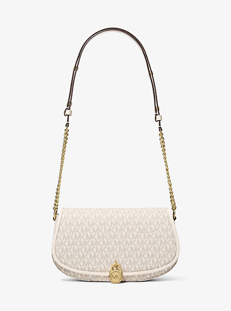 Mila Medium Signature Logo Messenger Bag