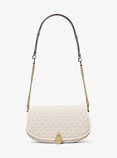 Mila Medium Signature Logo Messenger Bag