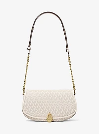 Mila Medium Signature Logo Messenger Bag