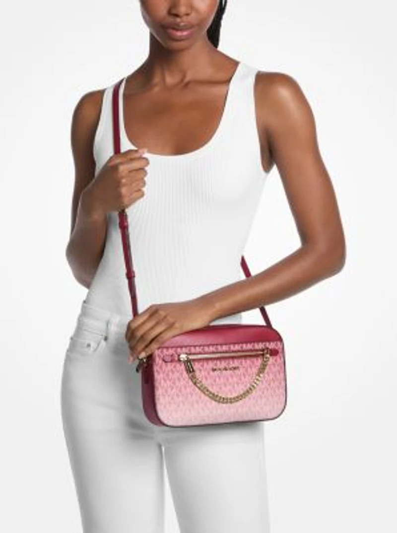Jet Set Large OmbrÃ© Signature Logo Crossbody Bag