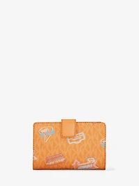 Jet Set Printed Signature Logo Bi-Fold Wallet