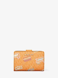 Jet Set Printed Signature Logo Bi-Fold Wallet