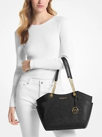 Jet Set Large Saffiano Leather Shoulder Bag