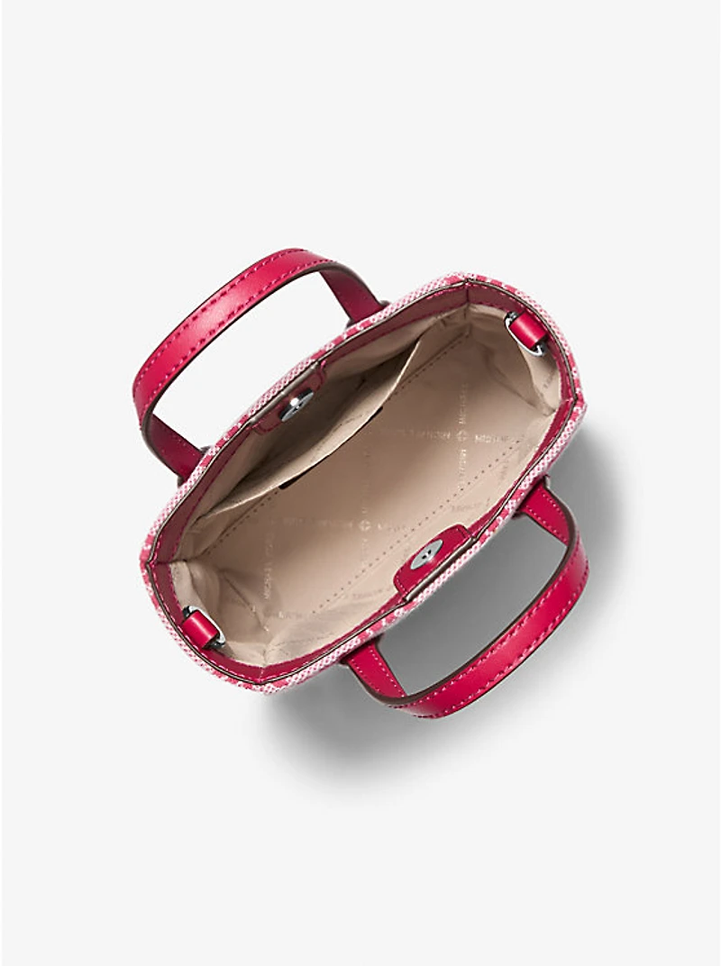 Vincent Extra-Small Logo Jacquard Convertible Tote Bag With Card Case