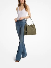 Christina Large Pebbled Leather Shoulder Bag