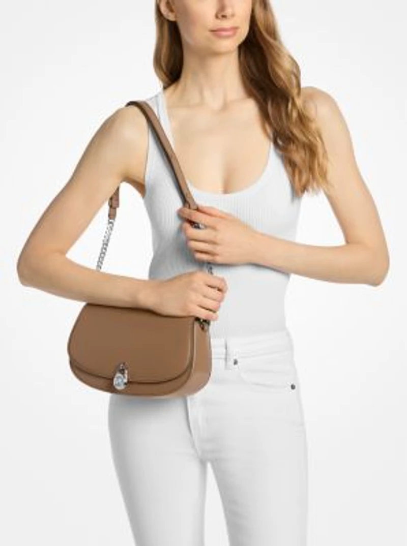 Mila Medium Leather Messenger Bag