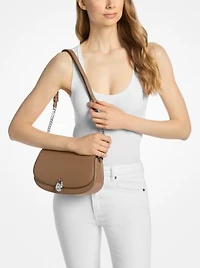 Mila Medium Leather Messenger Bag