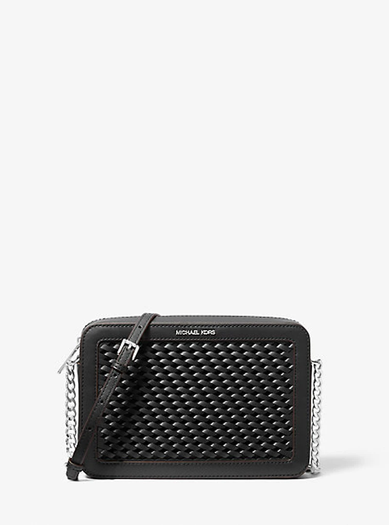 Jet Set Large Woven Crossbody Bag