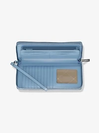 Jet Set Large Studded Patchwork and Signature Logo Continental Wallet