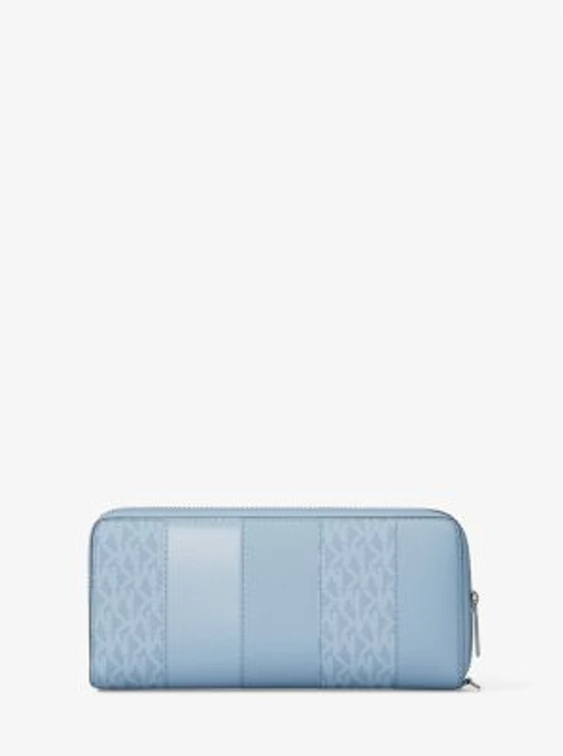 Jet Set Large Studded Patchwork and Signature Logo Continental Wallet