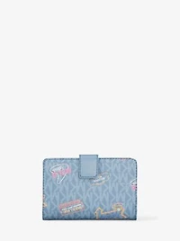 Jet Set Printed Signature Logo Bi-Fold Wallet