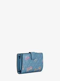 Jet Set Printed Signature Logo Bi-Fold Wallet